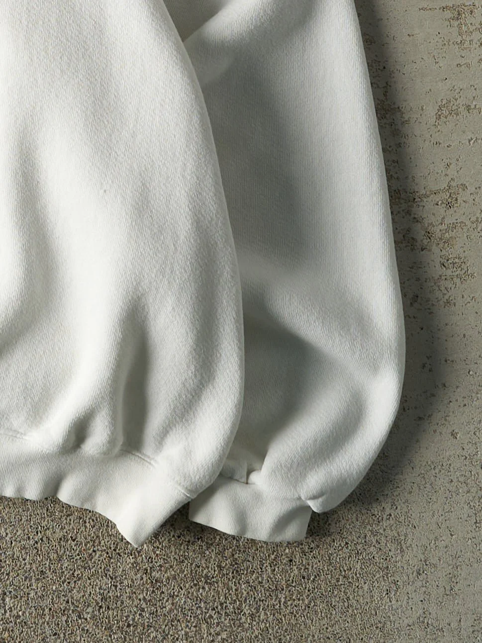 Vintage 90s White Quarter Button Sweatshirt (L/XL) - Image 3