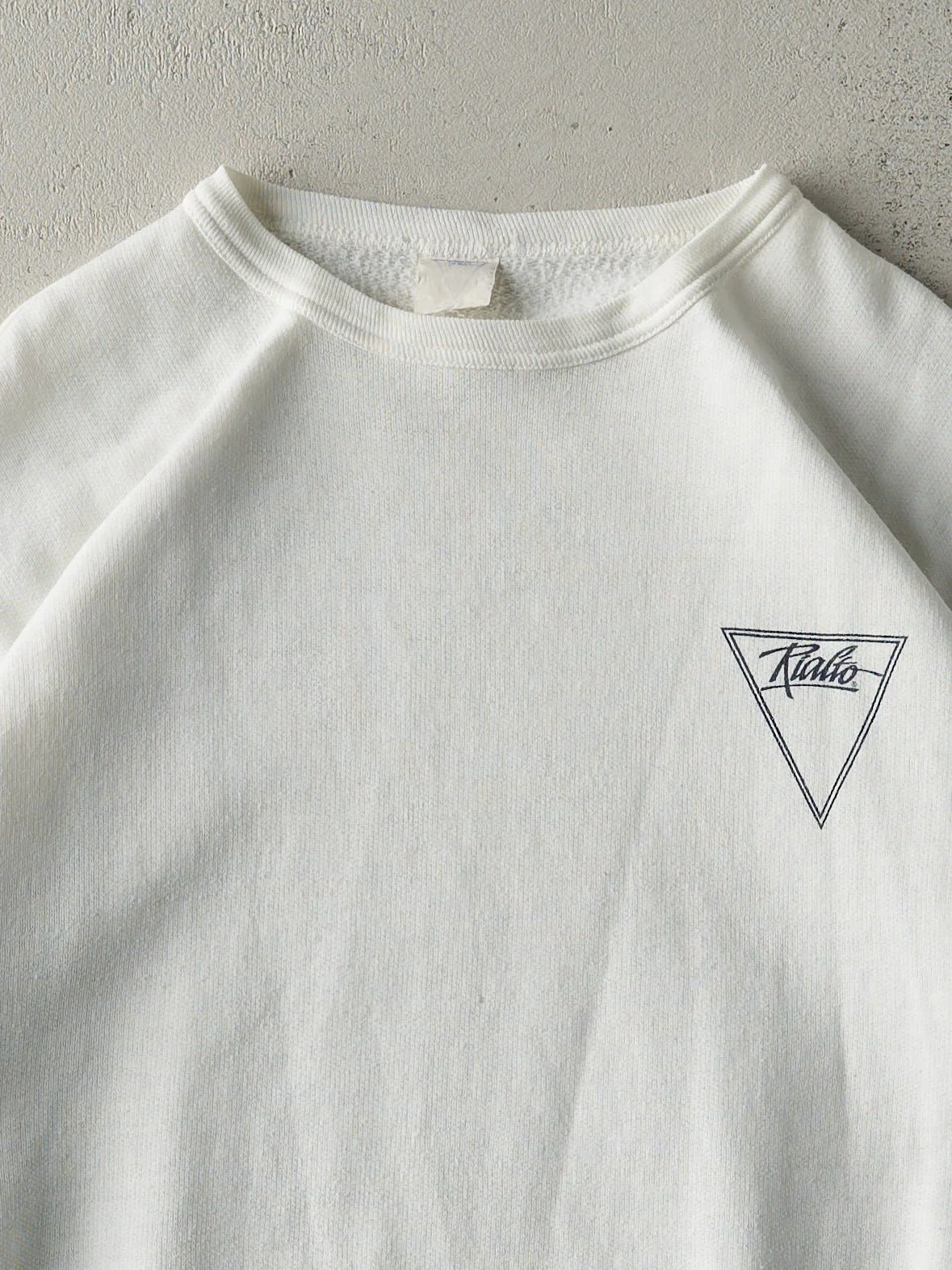 Vintage 80s White Rialto Logo Crewneck (L) - Image 2