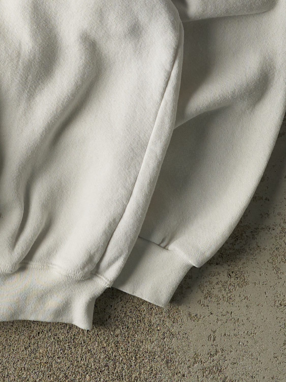 Vintage 90s White Russell Athletic Blank Zip Up Hoodie (XL/XXL) - Image 4