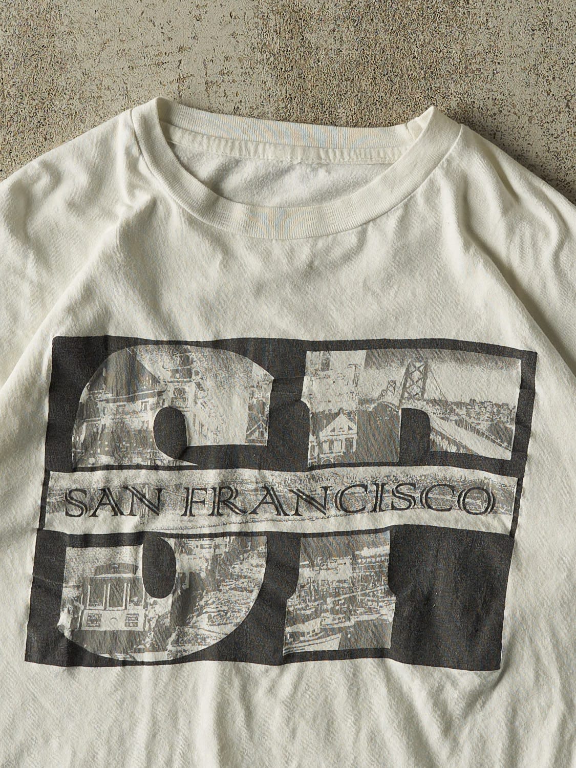 Vintage 90s White San Francisco Tee (S/M) - Image 2