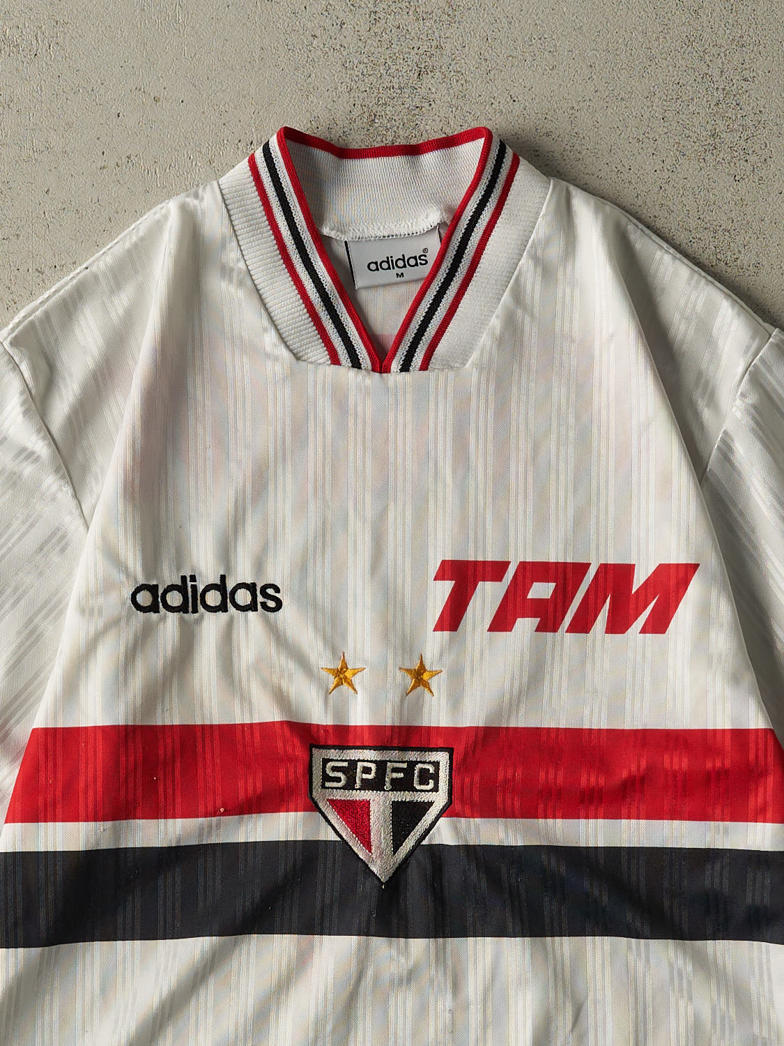 Vintage 90s White São Paulo Soccer Jersey (M/L) - Image 3