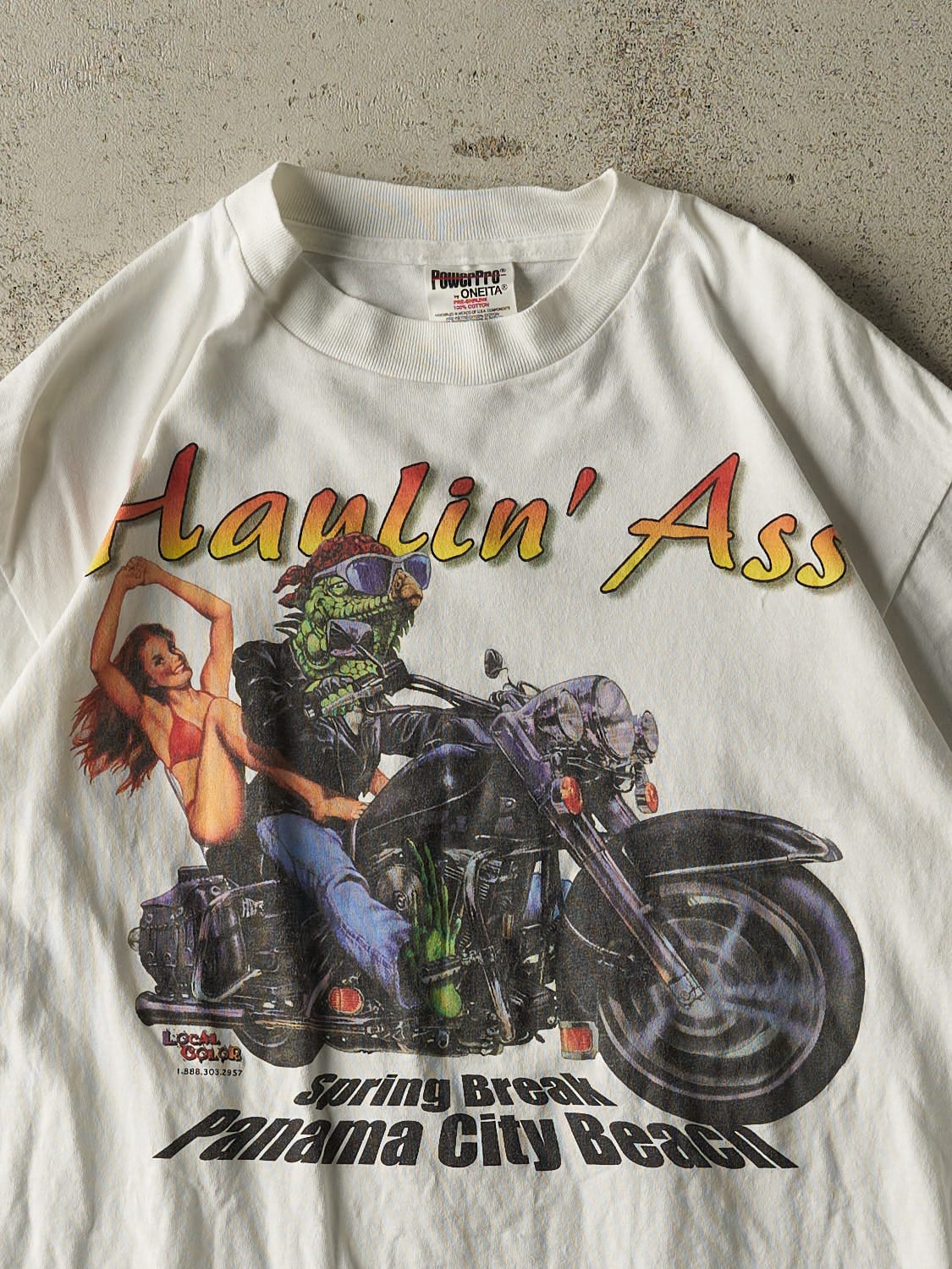Vintage 90s White Spring Break Panama City Beach Tee (M/L) - Image 2