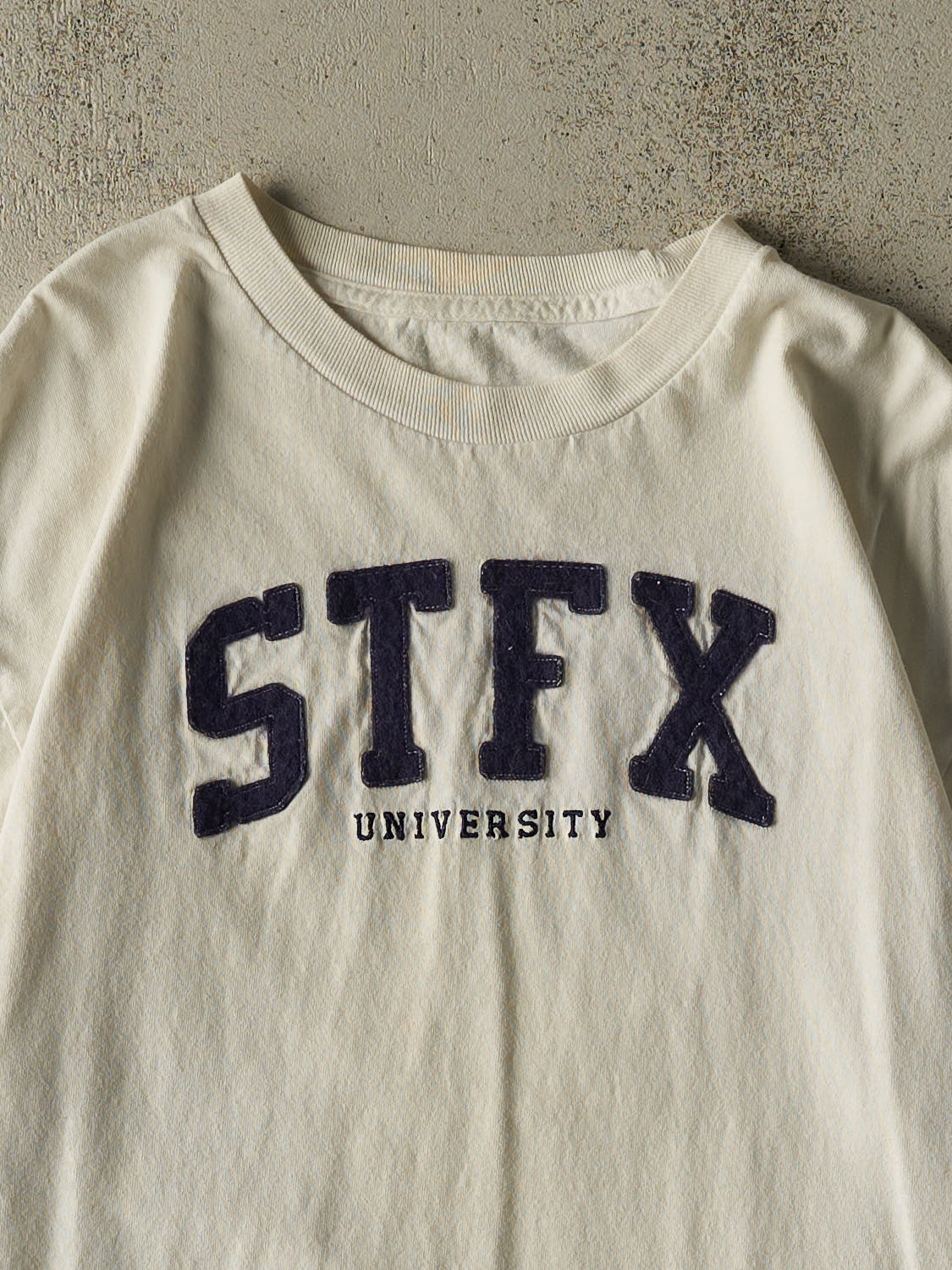 Vintage 90s White STFX University Tee (M/L) - Image 2