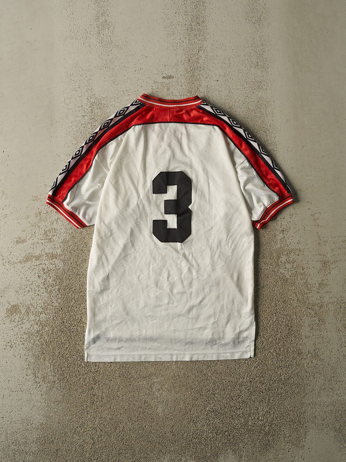 Vintage 90s White Umbro South End United Soccer Jersey (S/M) - Image 2