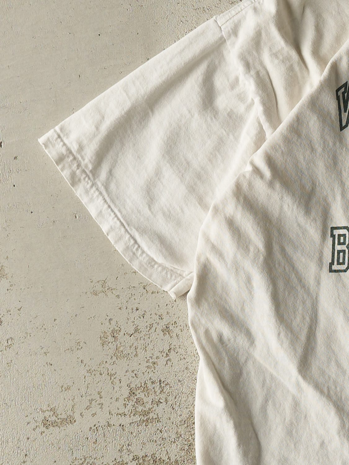 Vintage 90s White Walla Walla Basketball Tee (M) - Image 3