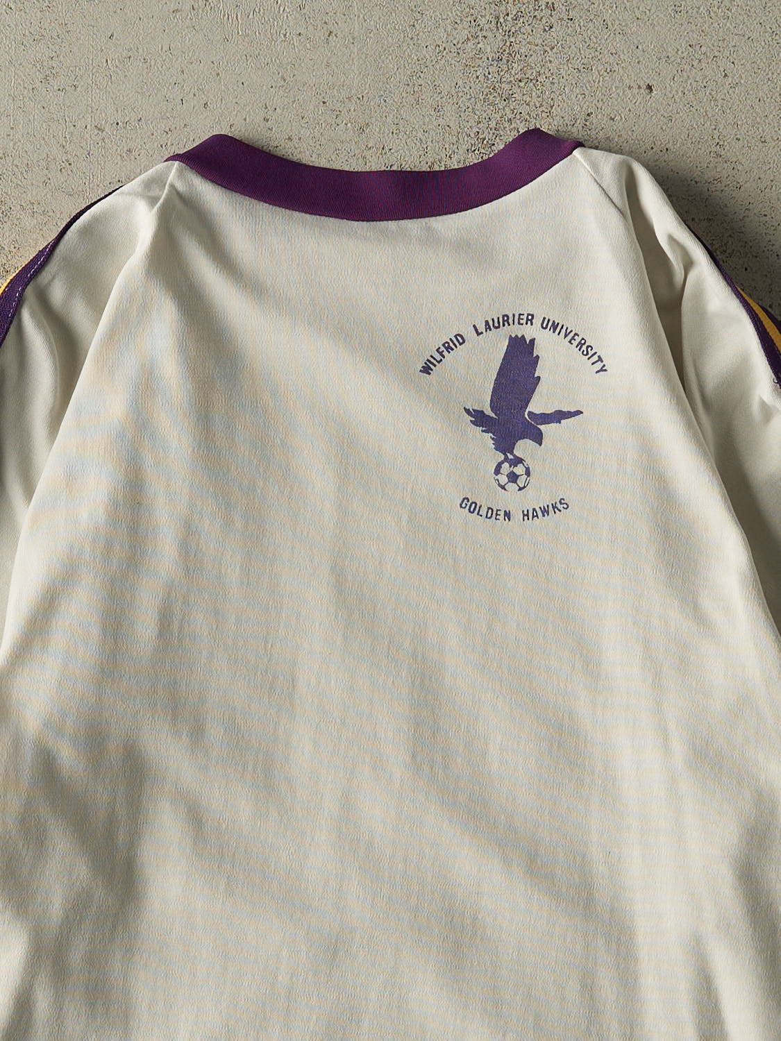 Vintage 90s White Wilfrid Laurier University Soccer Long Sleeve (M/L) - Image 3