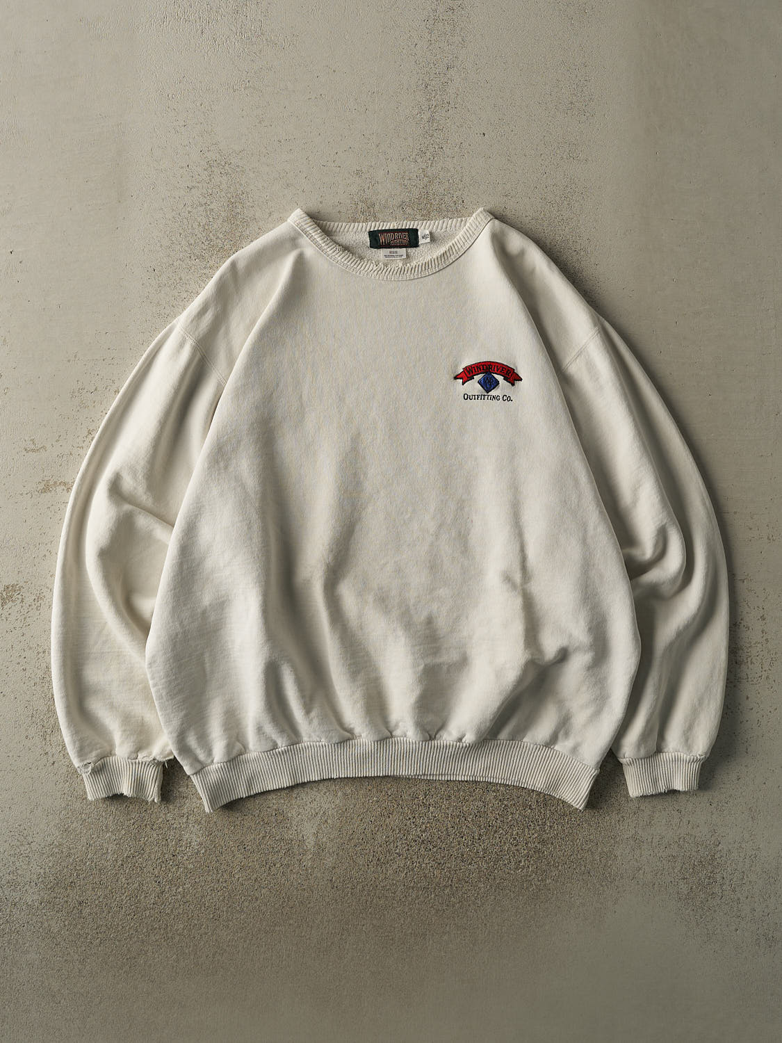 Vintage 90s White Wind River Embroidered Crewneck (XL/XXL)