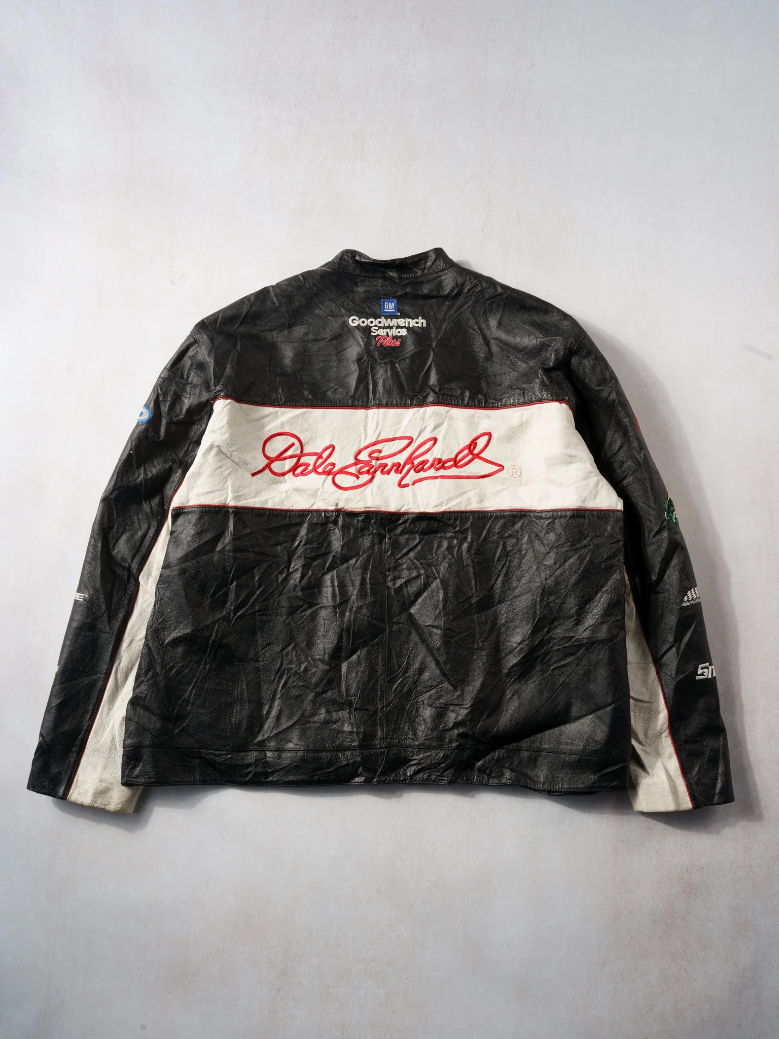 Vintage 90s Winston Cup Series 7 Time Champion #3 Dale Earnhardt Leather Jacket (XL) - Image 2
