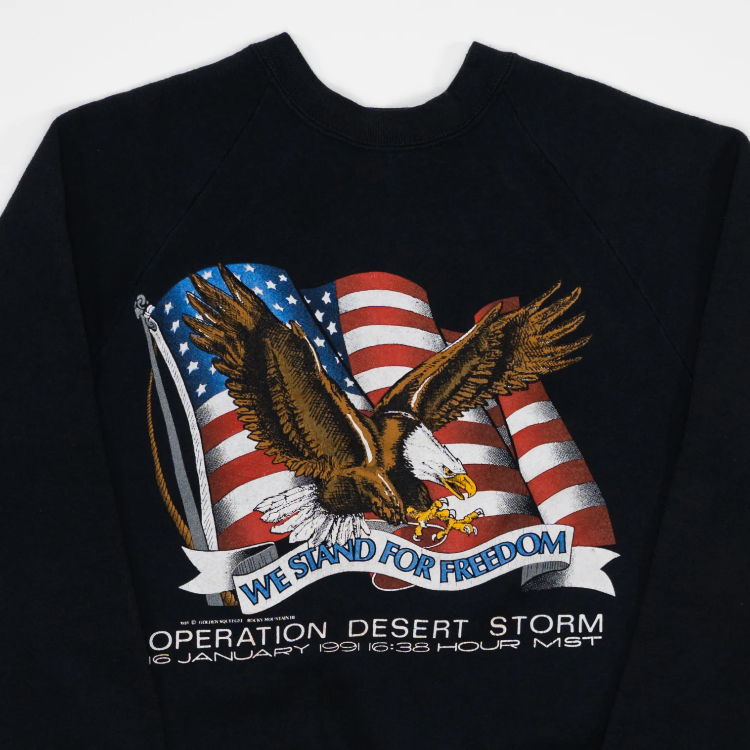 Vintage '91 Black Operation Desert Storm Crewneck (S) - Image 2
