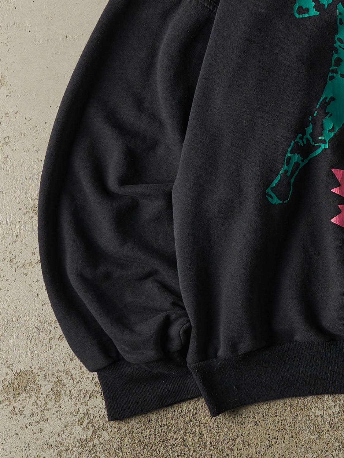 Vintage 91' Faded Black Slo-Pitch National Crewneck (XL) - Image 3