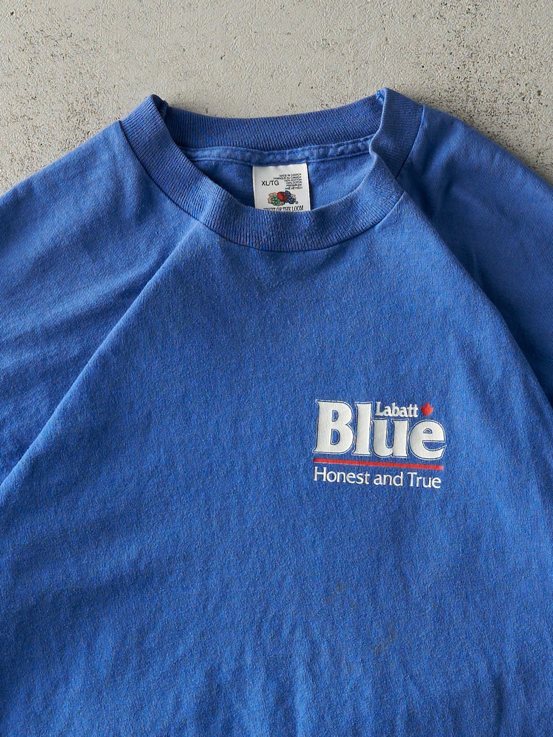 Vintage 92' Blue Labatt Blue Toronto Blue Jays Single Stitch Tee (L) - Image 3
