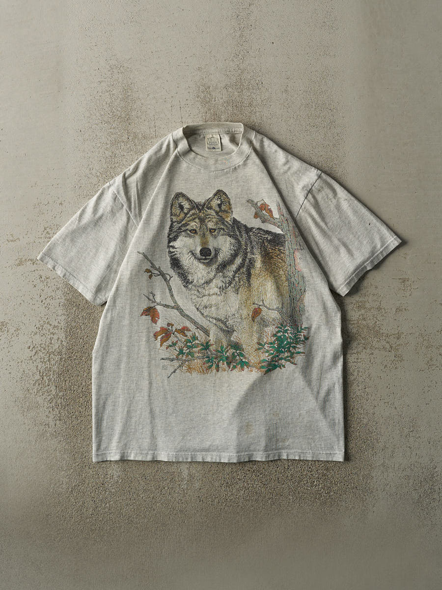 Vintage 92' Heather Grey Wolf Tee (M/L)