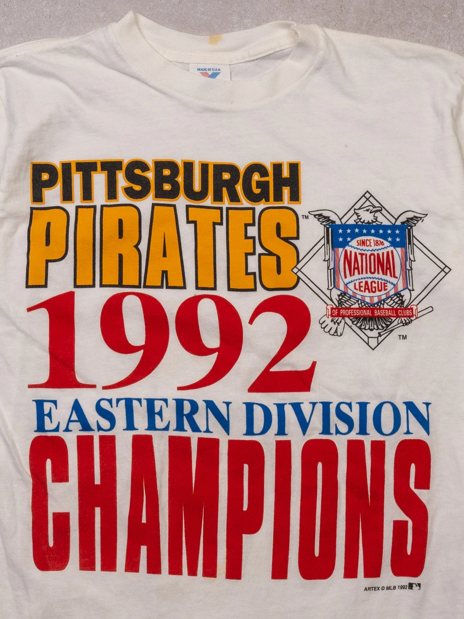 Vintage '92 Pirates Eastern Division Champ Tee (S) - Image 2