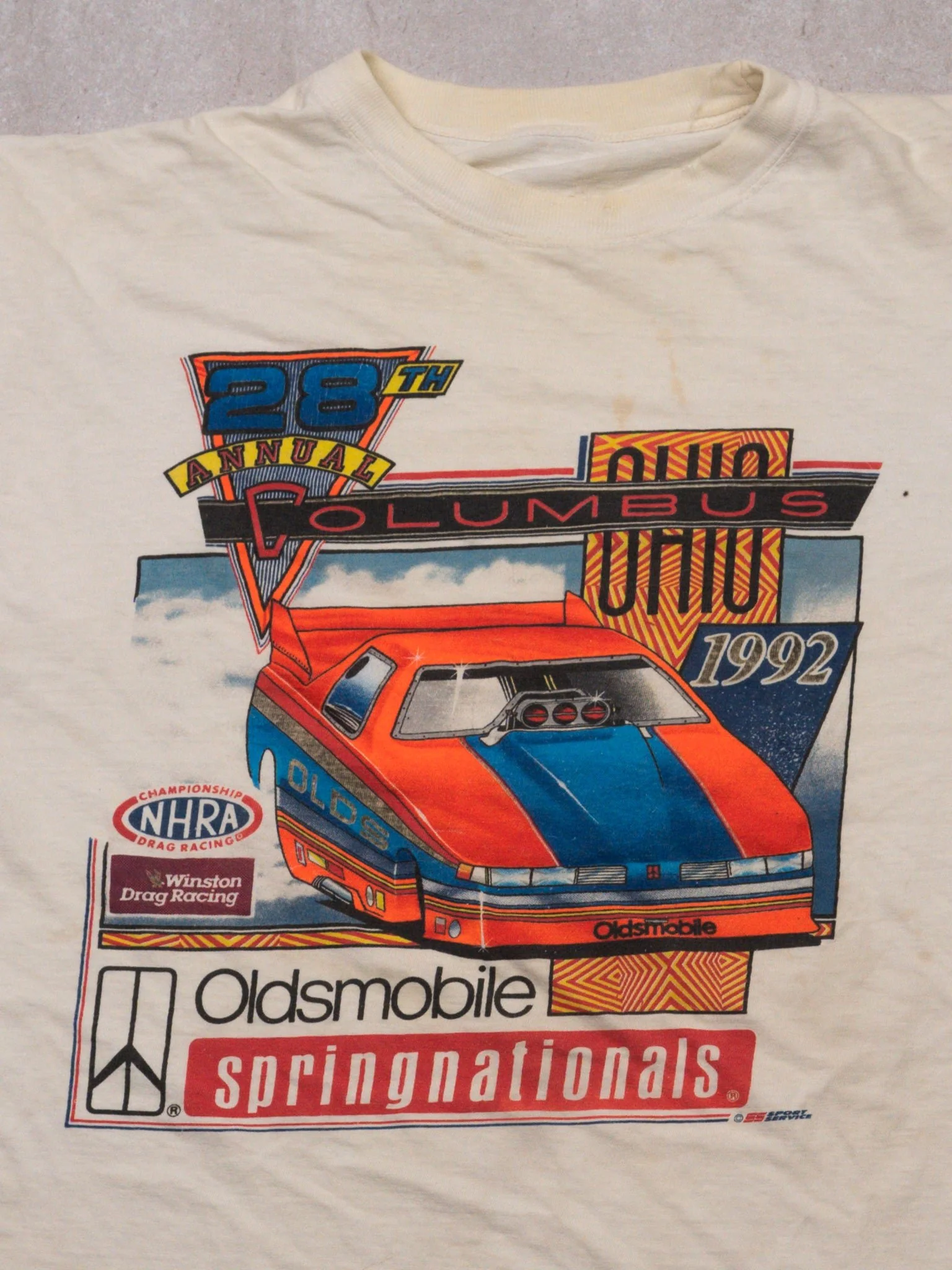 Vintage '92 Rugged Winston Drag Racing Springnationals Tee (M) - Image 2
