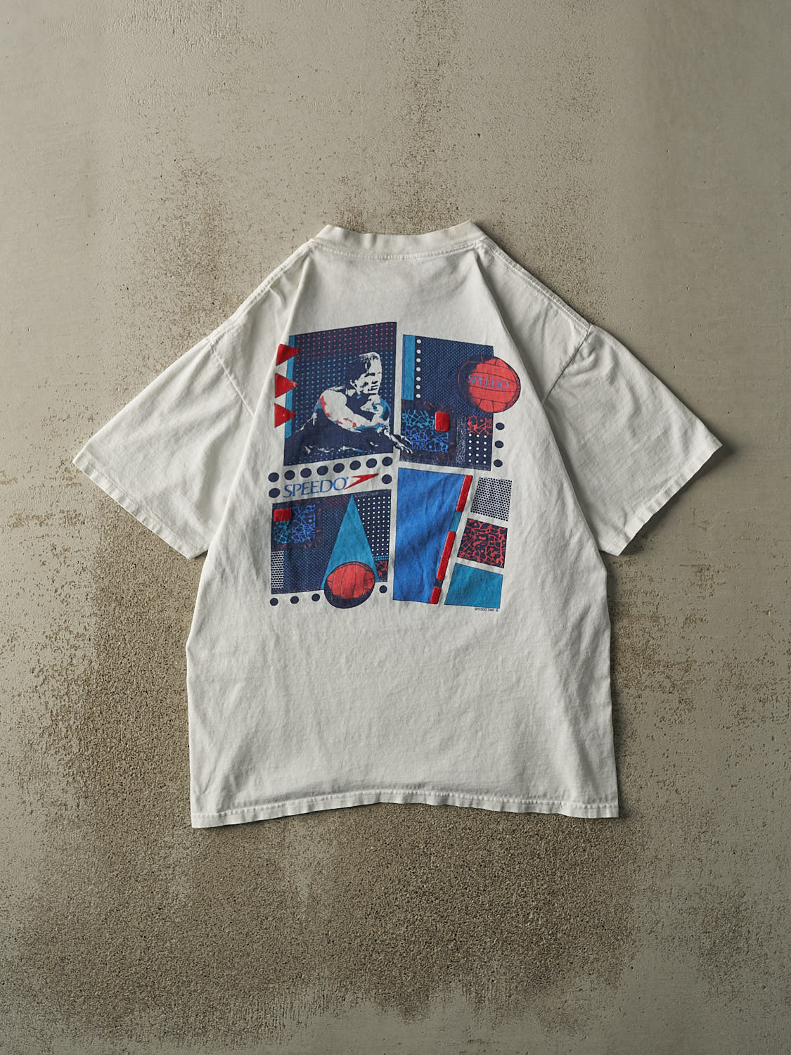 Vintage 92' White Speedo Volleyball Tee (M/L) - Image 2
