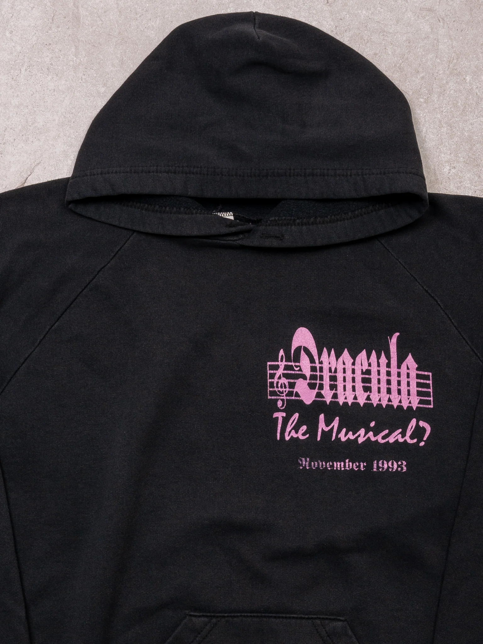 Vintage '93 Black Dracula The Musical Hoodie (L) - Image 2