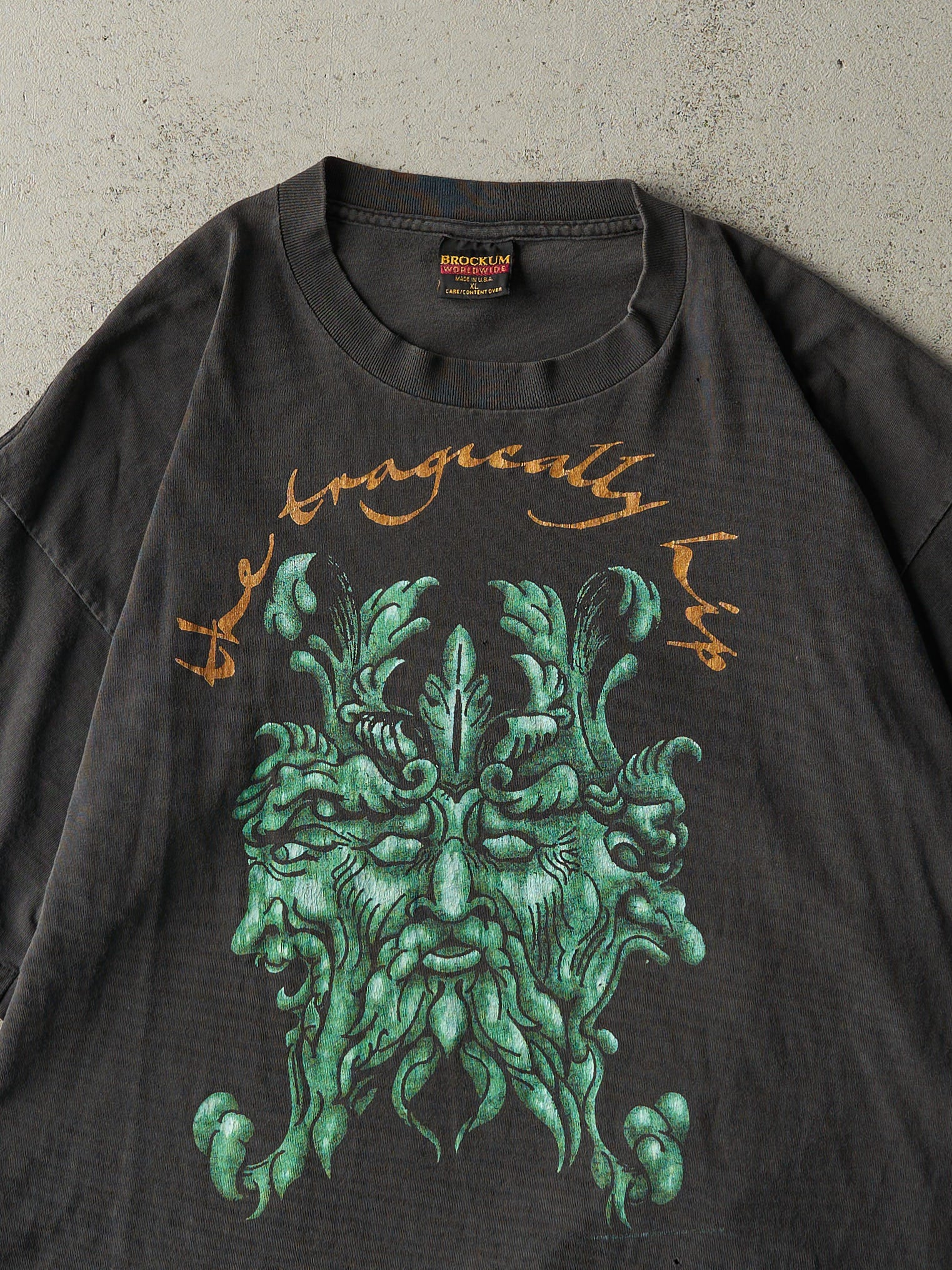 Vintage 94' Faded Black the Tragically Hip Single Stitch Tee (L) - Image 4