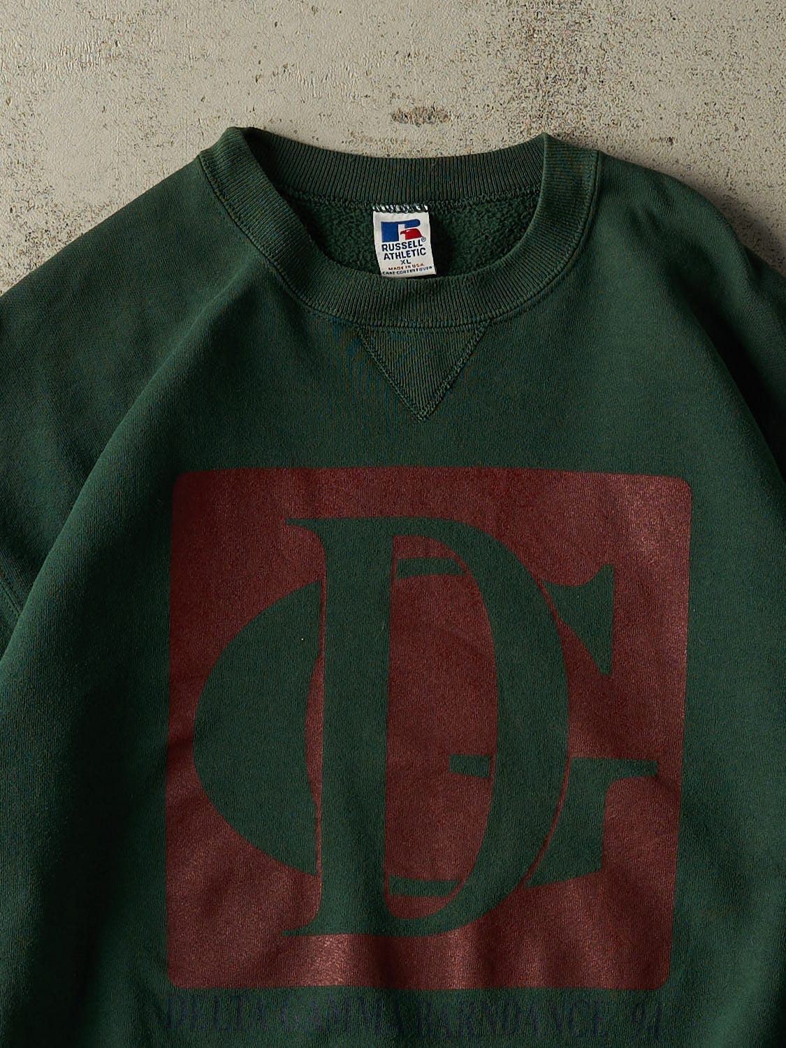 Vintage 94' Green Russell Athletic Delta Gamma Barn Dance Crewneck (XL) - Image 2