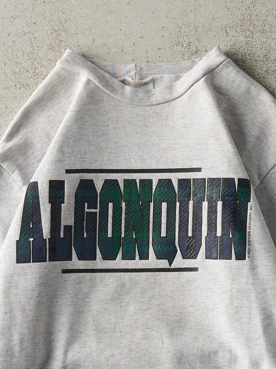 Vintage 94' Heather Grey Algonquin Crewneck (S) - Image 2
