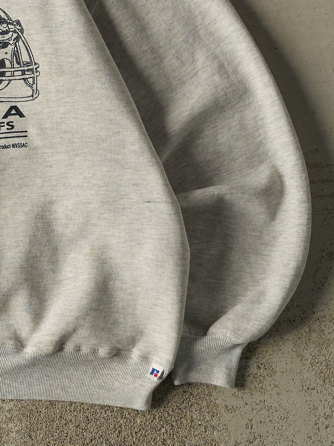 Vintage 94' Heather Grey Russell Athletic Ritchie County Rebels Crewneck (XL/XXL) - Image 4