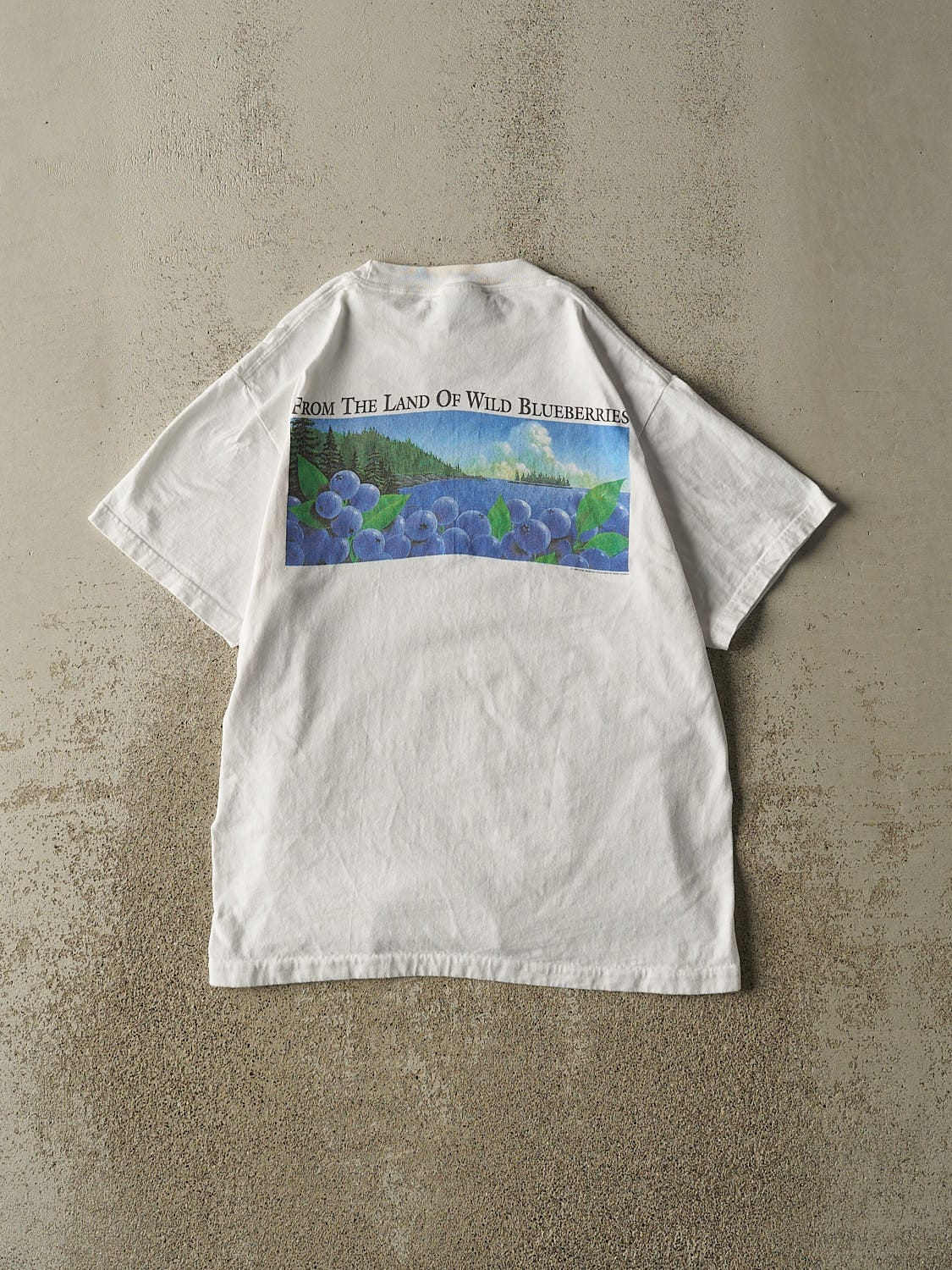 Vintage 94' White Wild Blueberry Tee (S/M) - Image 2