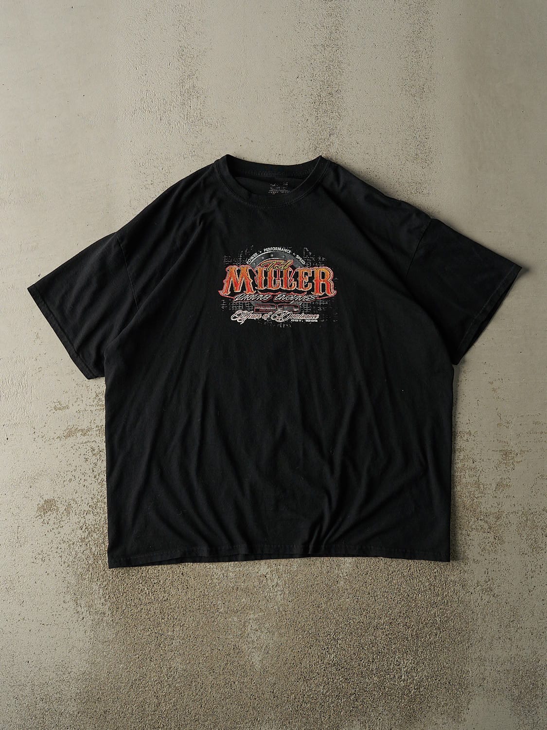 Vintage Y2K Black Todd Miller Racing Tee (XL/XXL)