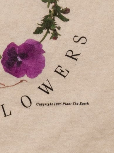 Vintage '95 Cream Plant The Earth With Flowers Single Stitch Tee (M/L) - Image 3