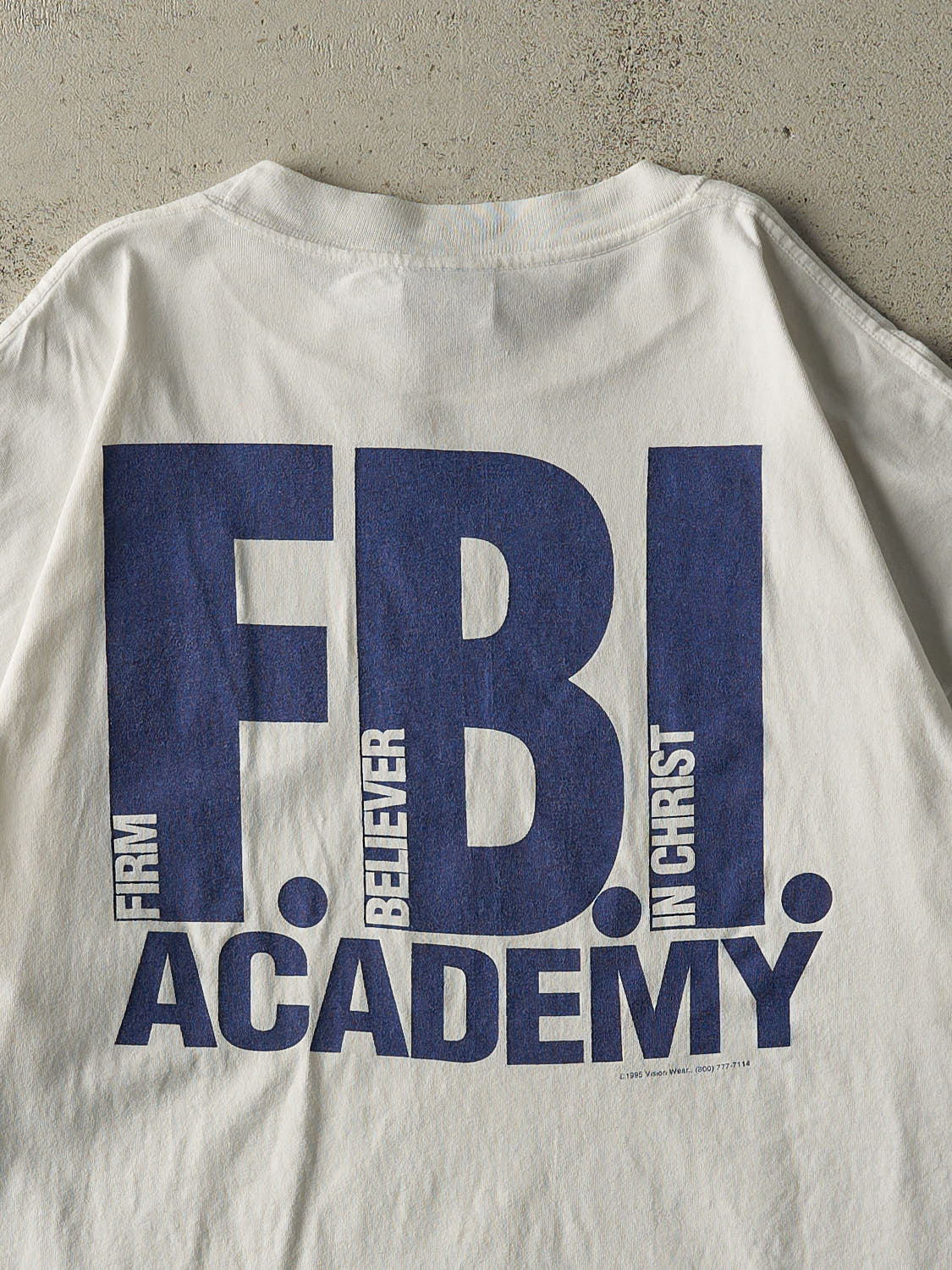 Vintage 95' White FBI Religious Parody Tee (XXL) - Image 4