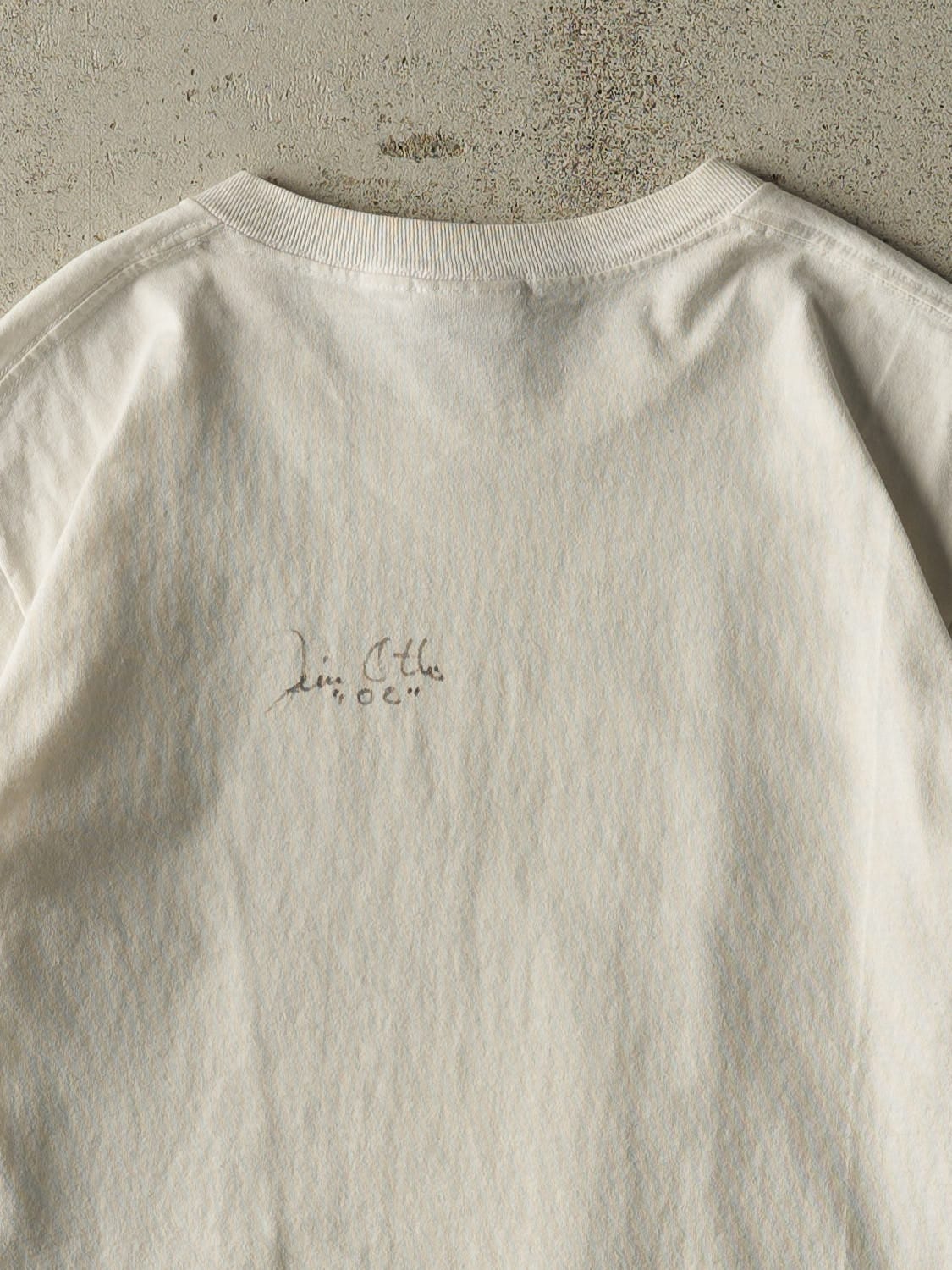 Vintage 95' White Oakland Raiders Autographed Tee (S/M) - Image 6
