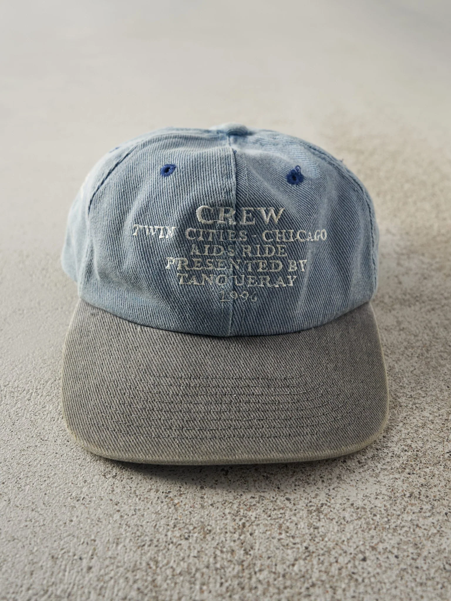 Vintage 96' Washed Blue & Grey Embroidered Crew Twin Cities Strapback
