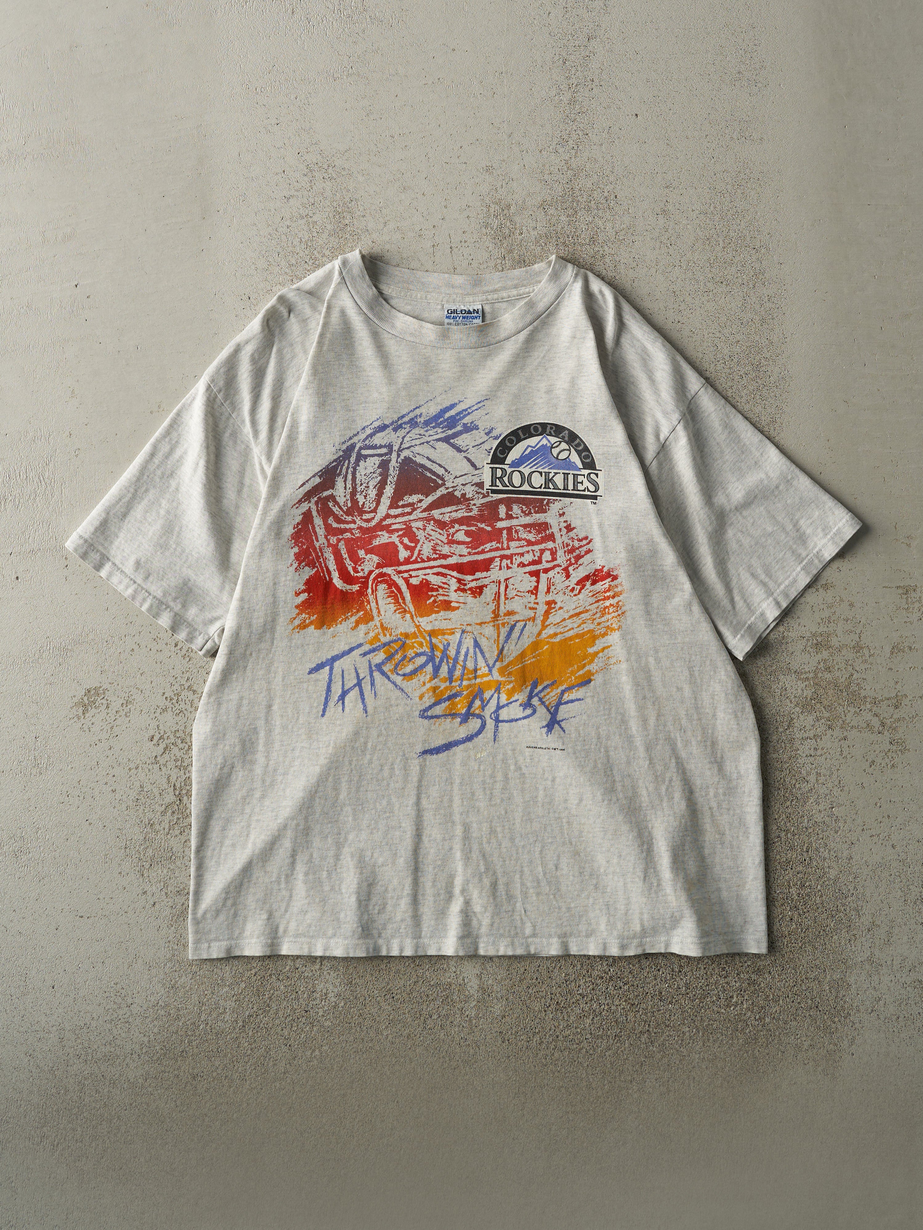 Vintage 96' Heather Grey Colorado Rockies Tee (L)