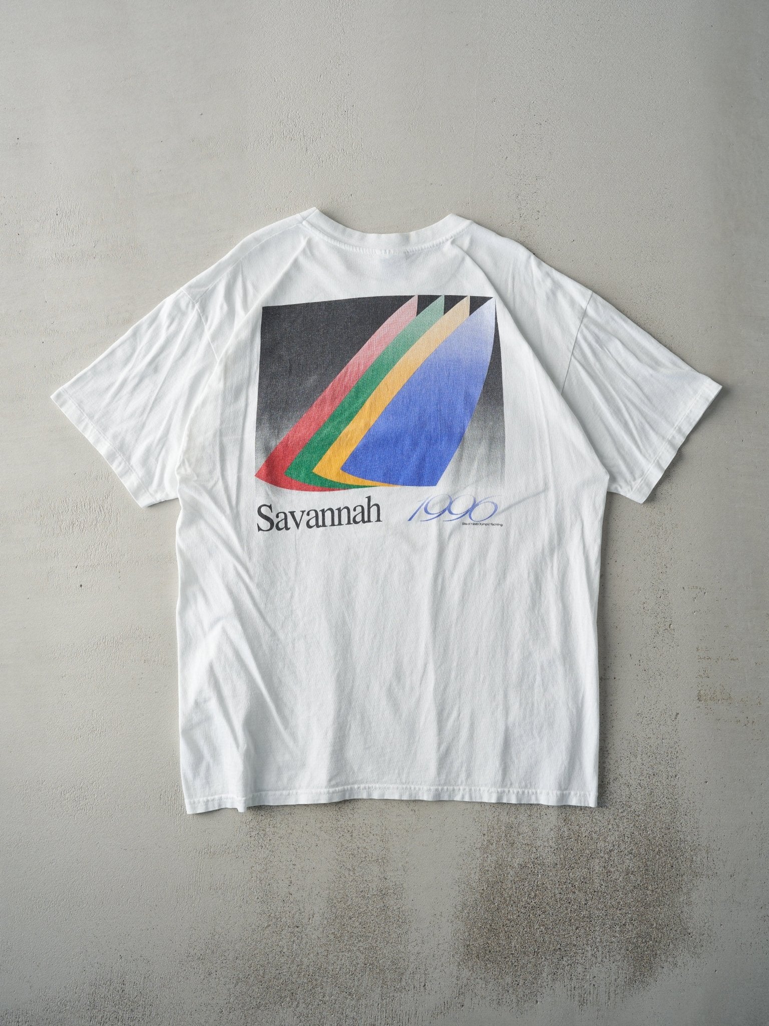 Vintage 96' White Atlanta Olympics Savannah Tee (L) - Image 2