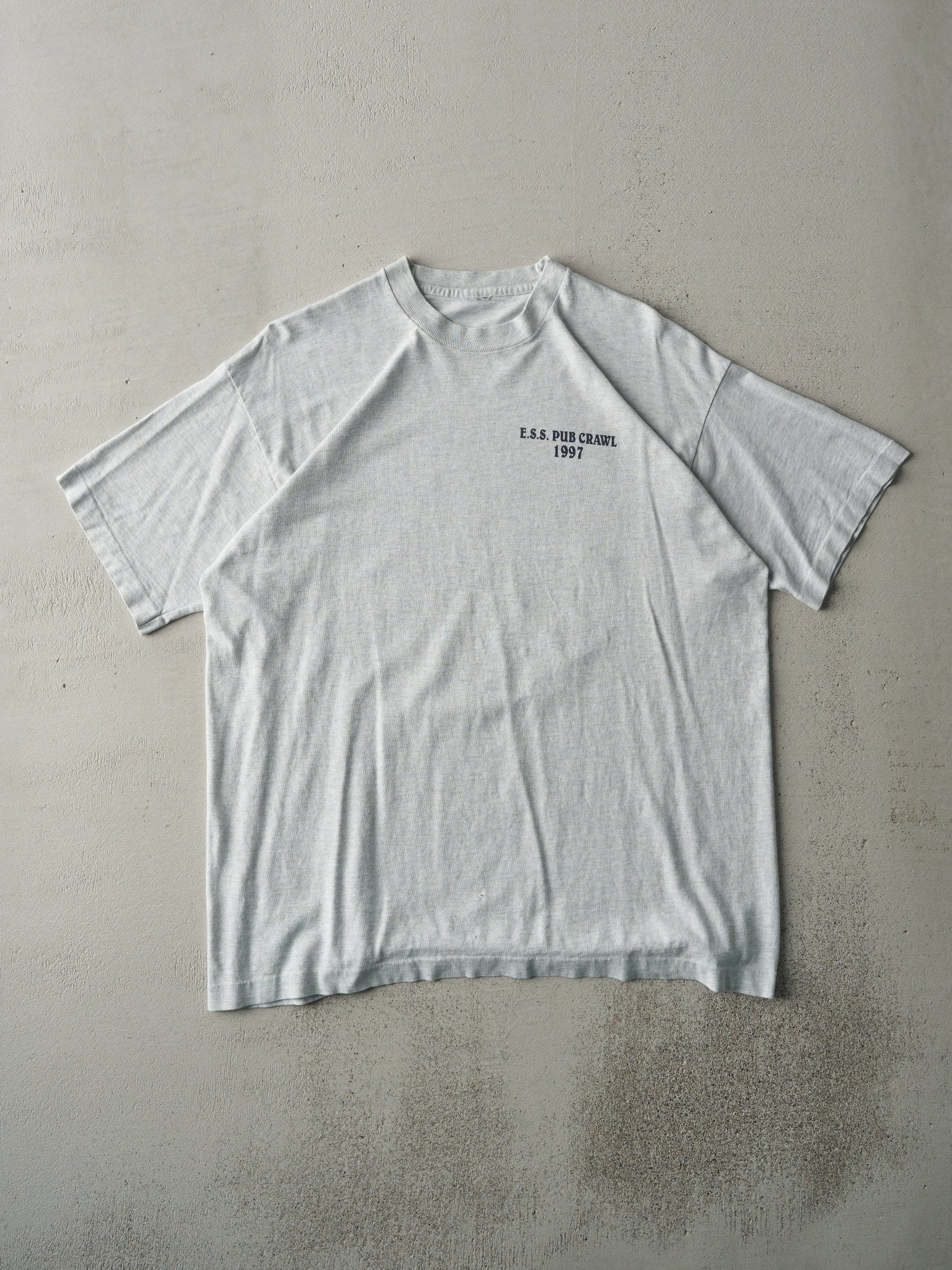 Vintage 97' Grey E.S.S. Pub Crawl "We're Better in B.Ed!" Single Stitch Tee (M) - Image 2