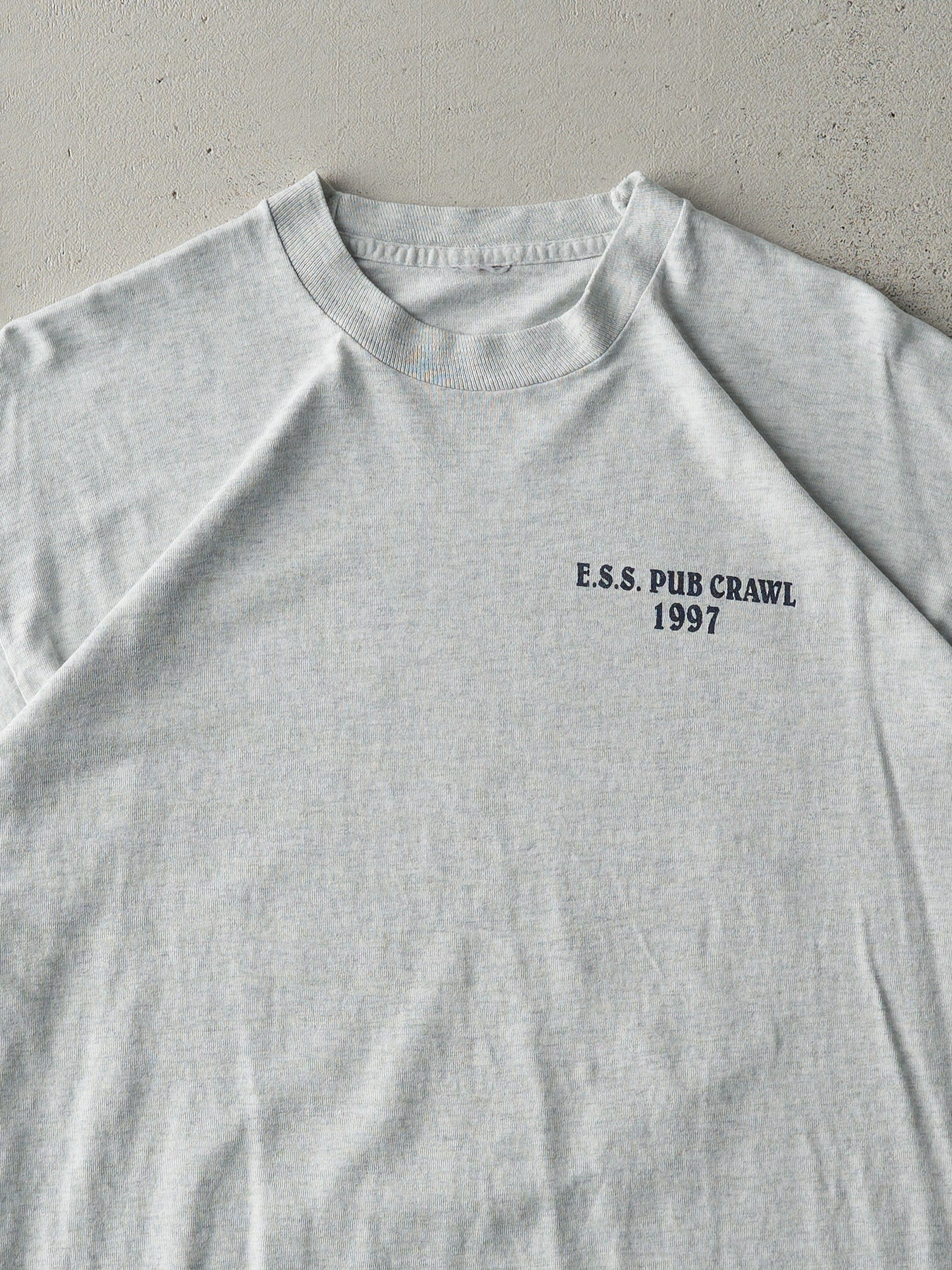 Vintage 97' Grey E.S.S. Pub Crawl "We're Better in B.Ed!" Single Stitch Tee (M) - Image 3