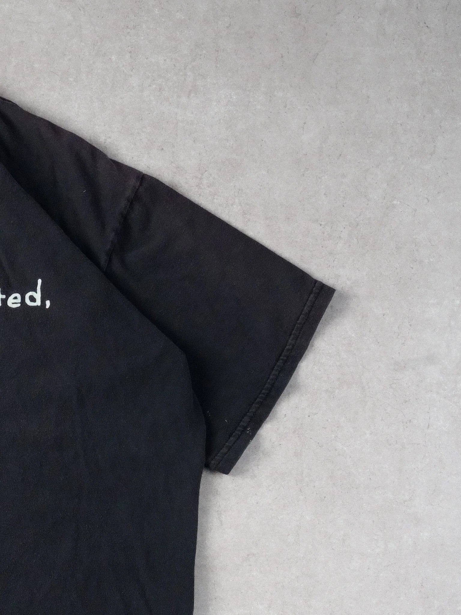 Vintage 97' Washed Black "Sorry if I Looked Internested I'm Not" Tee (L) - Image 3