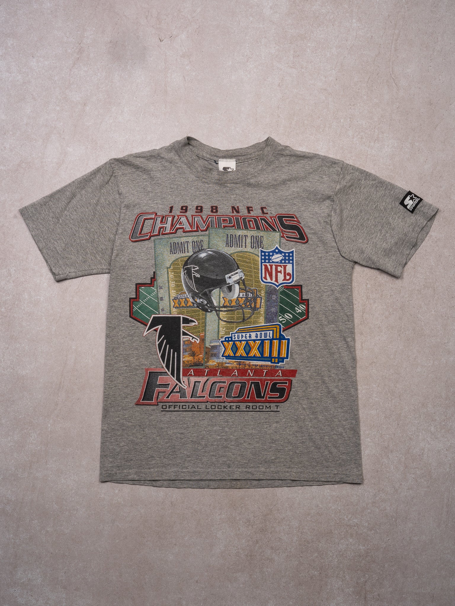 Vintage '98 Atlanta Falcons NFC Champs XXXIII x Starter Tee (S/M)