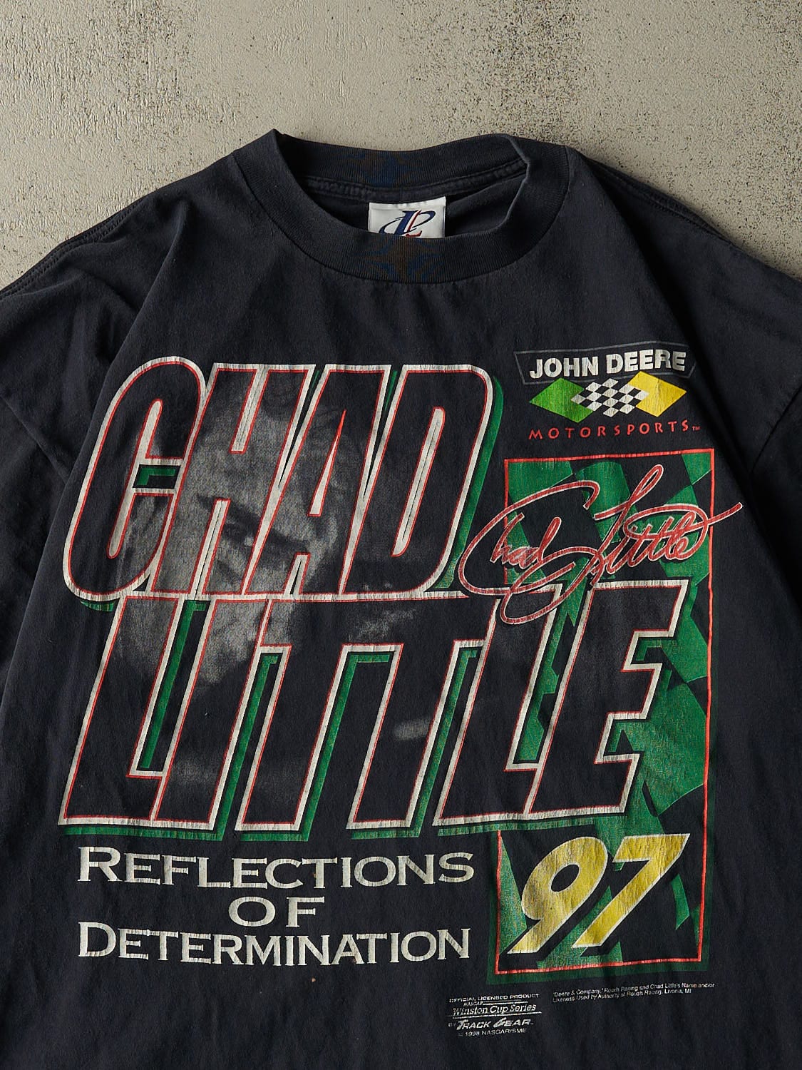 Vintage 98' Black Chad Little Nascar Racing Tee (XXL) - Image 3