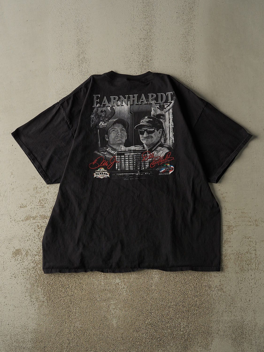 Vintage 98' Black Daytona 500 Earnhardt Tee (XXL/XXXL) - Image 2