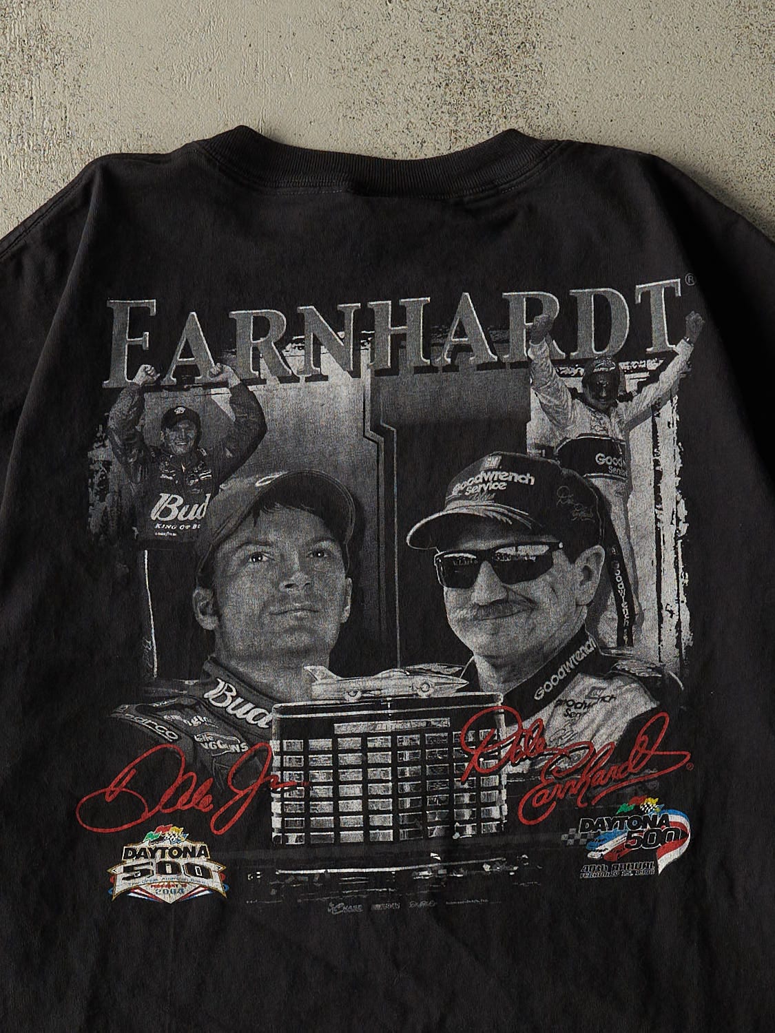 Vintage 98' Black Daytona 500 Earnhardt Tee (XXL/XXXL) - Image 4