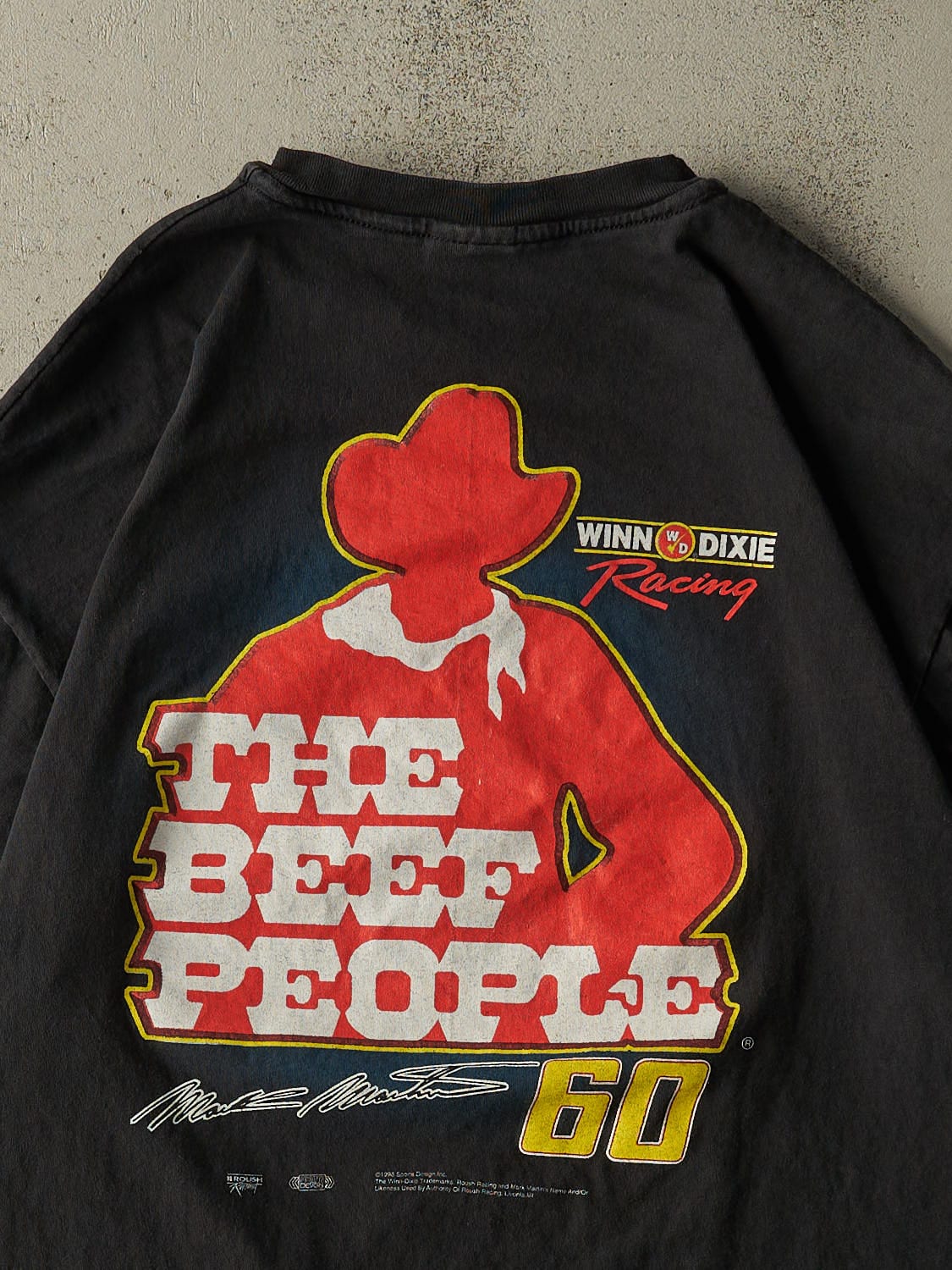 Vintage 98' Black Mark Martin Nascar Tee (XL) - Image 4