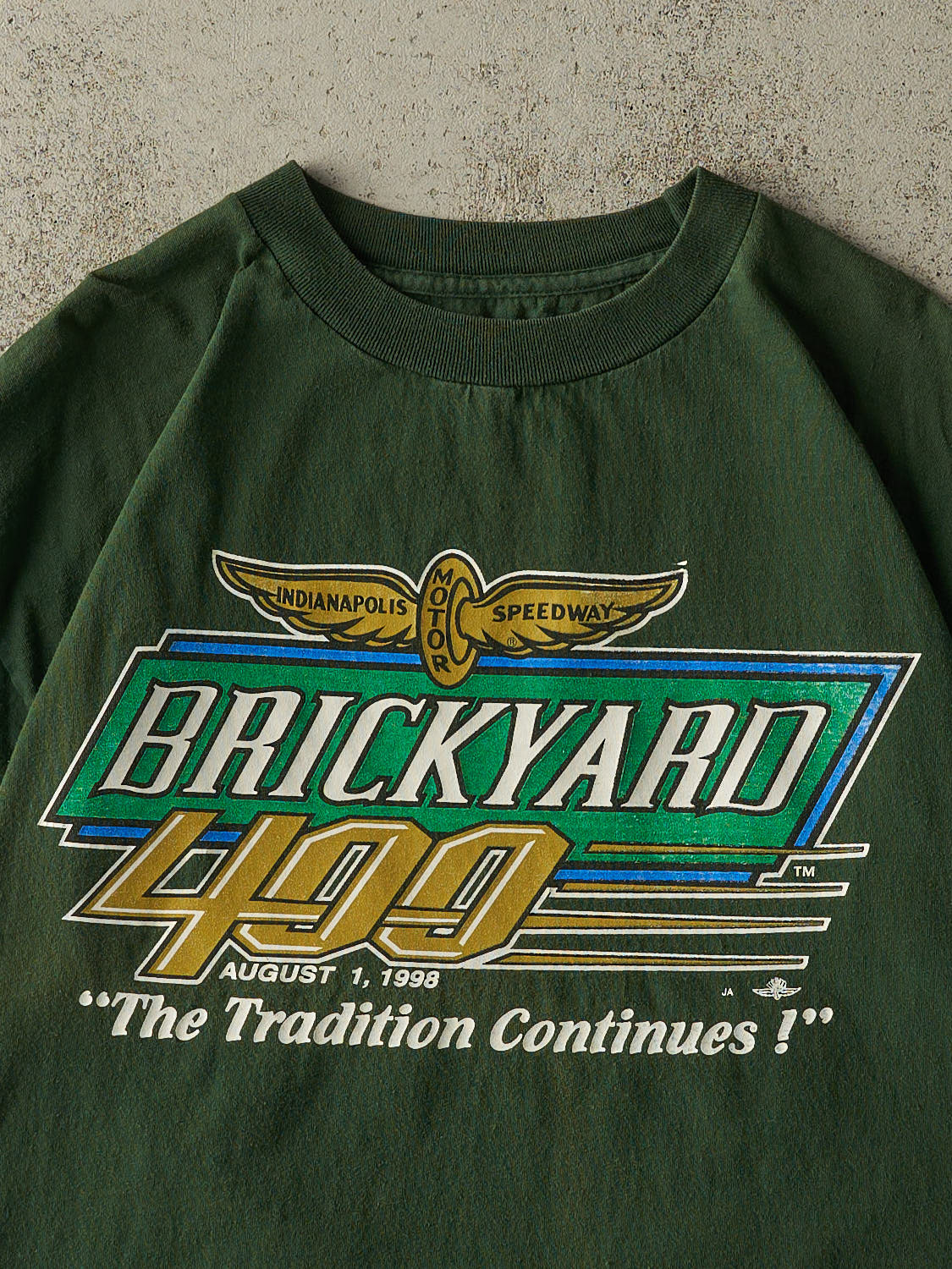 Vintage 98' Green Brickyard 400 Racing Tee (XL) - Image 4