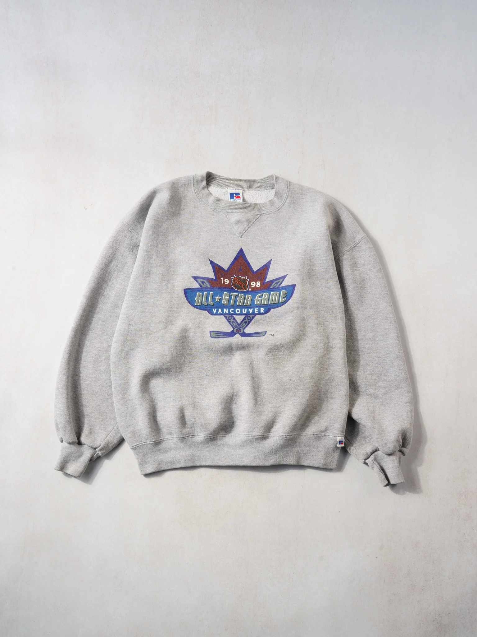 Vintage 98' Grey NHL All Star Game Vancouver Russell Athletics (M/L)