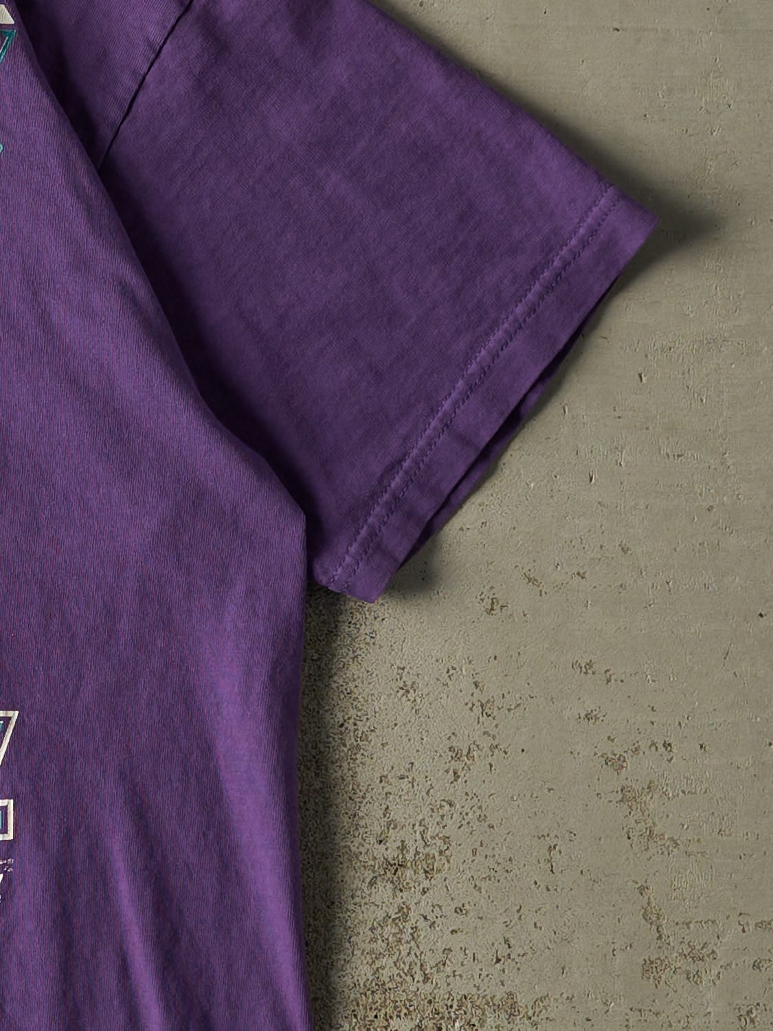 Vintage 98' Purple Utah Jazz NBA Western Conference Champions Tee (M/L) - Image 4