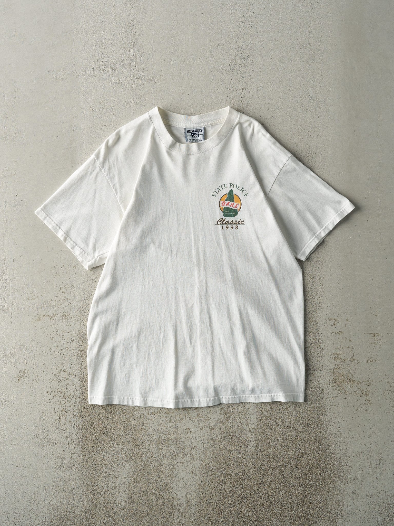 Vintage 98' White D.A.R.E. 5K Road Race Tee (M) - Image 2