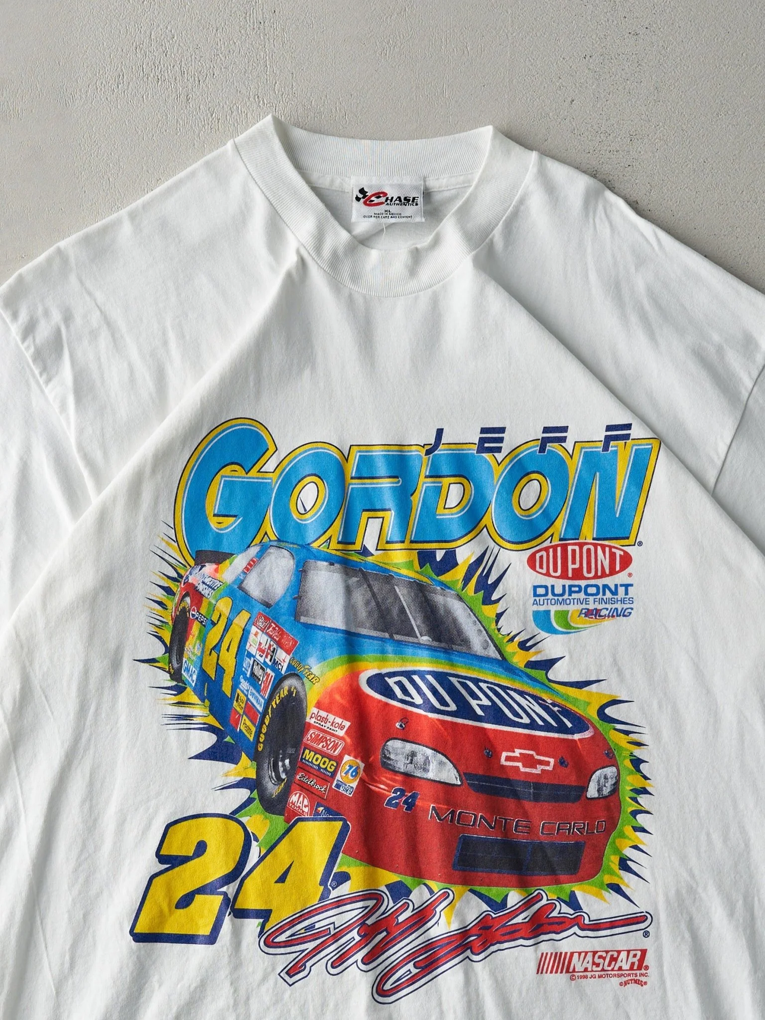 Vintage 98' White Jeff Gordon Nascar Tee (L) - Image 2