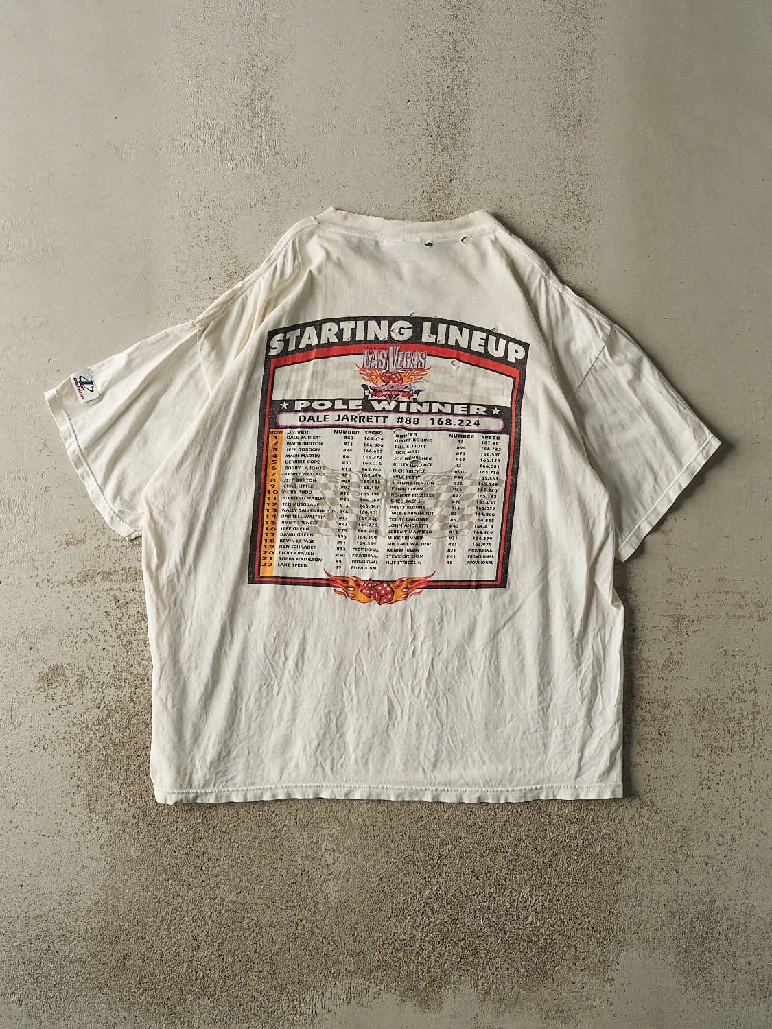 Vintage 98' White Las Vegas 400 Nascar Tee (XXXL) - Image 2