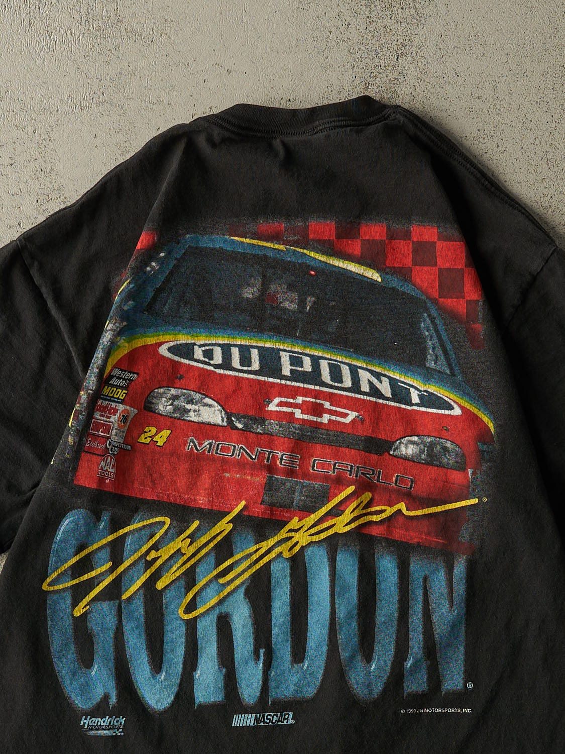 Vintage 99' Black Jeff Gordon Nascar Tee (L/XL) - Image 4