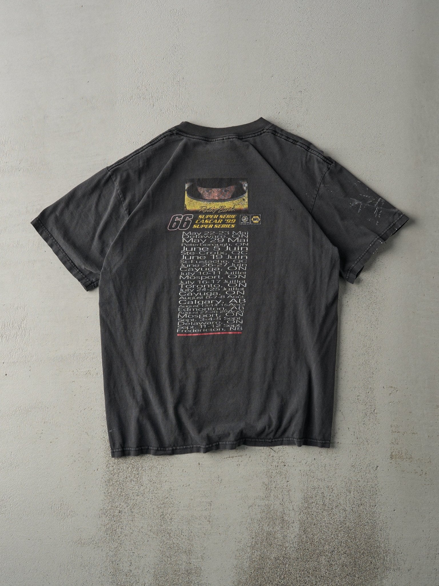 Vintage 99' Black Robin Buck NAPA Nascar Racing Tee (M) - Image 2