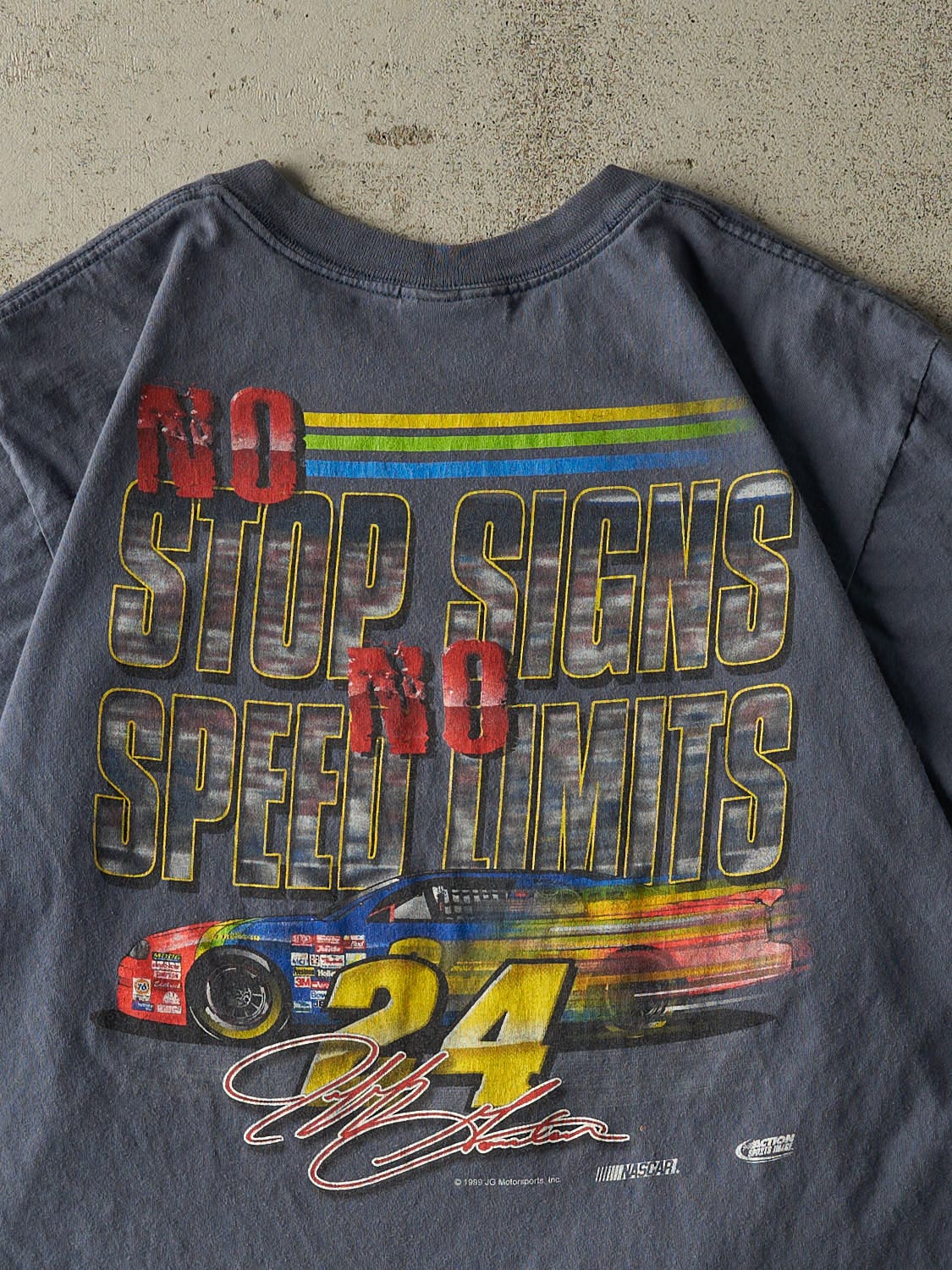 Vintage 99' Slate Blue Jeff Gordon Nascar Tee (L) - Image 4