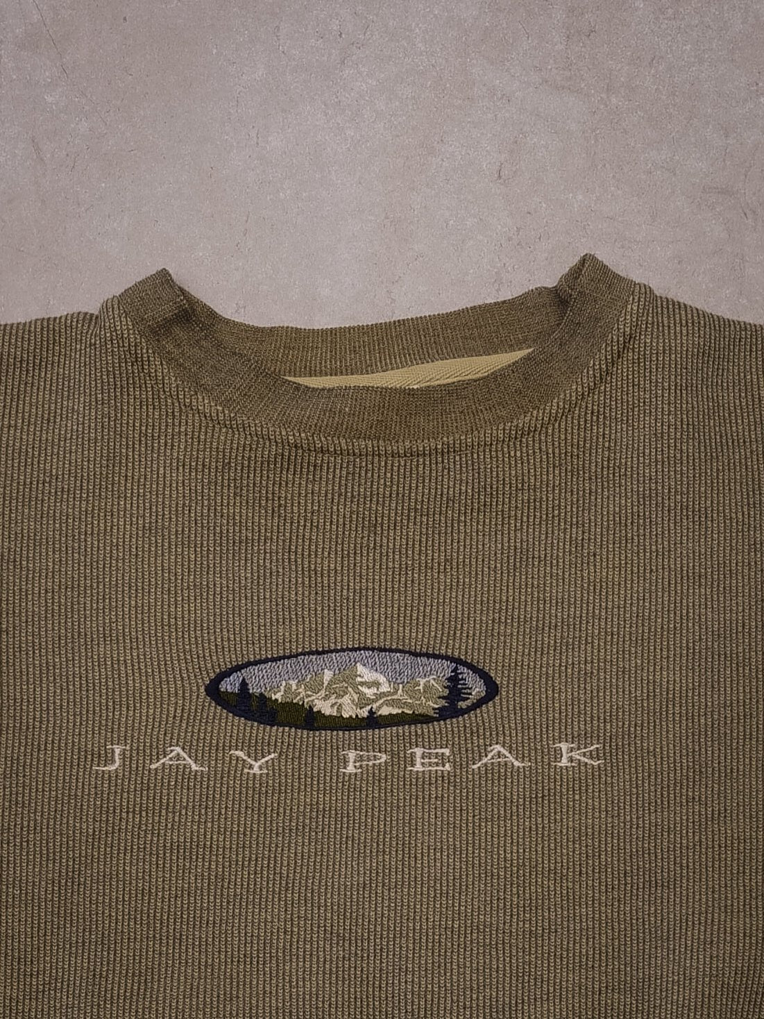 Vintage Beige Jay Peak Knit Crewneck (L) - Image 2